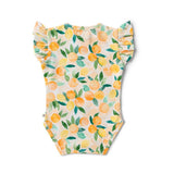 Sunny Citrus Organic Cotton Frill Bodysuit - Styled with Pants