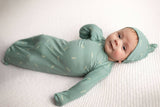 Arrow Print Knotted Newborn Gown by Three Little Tots - Close-Up