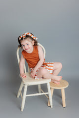 Hem Knotted Tank Top Striped Belted Shorts W/bow..This Summer’s cutest 3 piece Outfit! by The Honey and Bro Co. - Back View