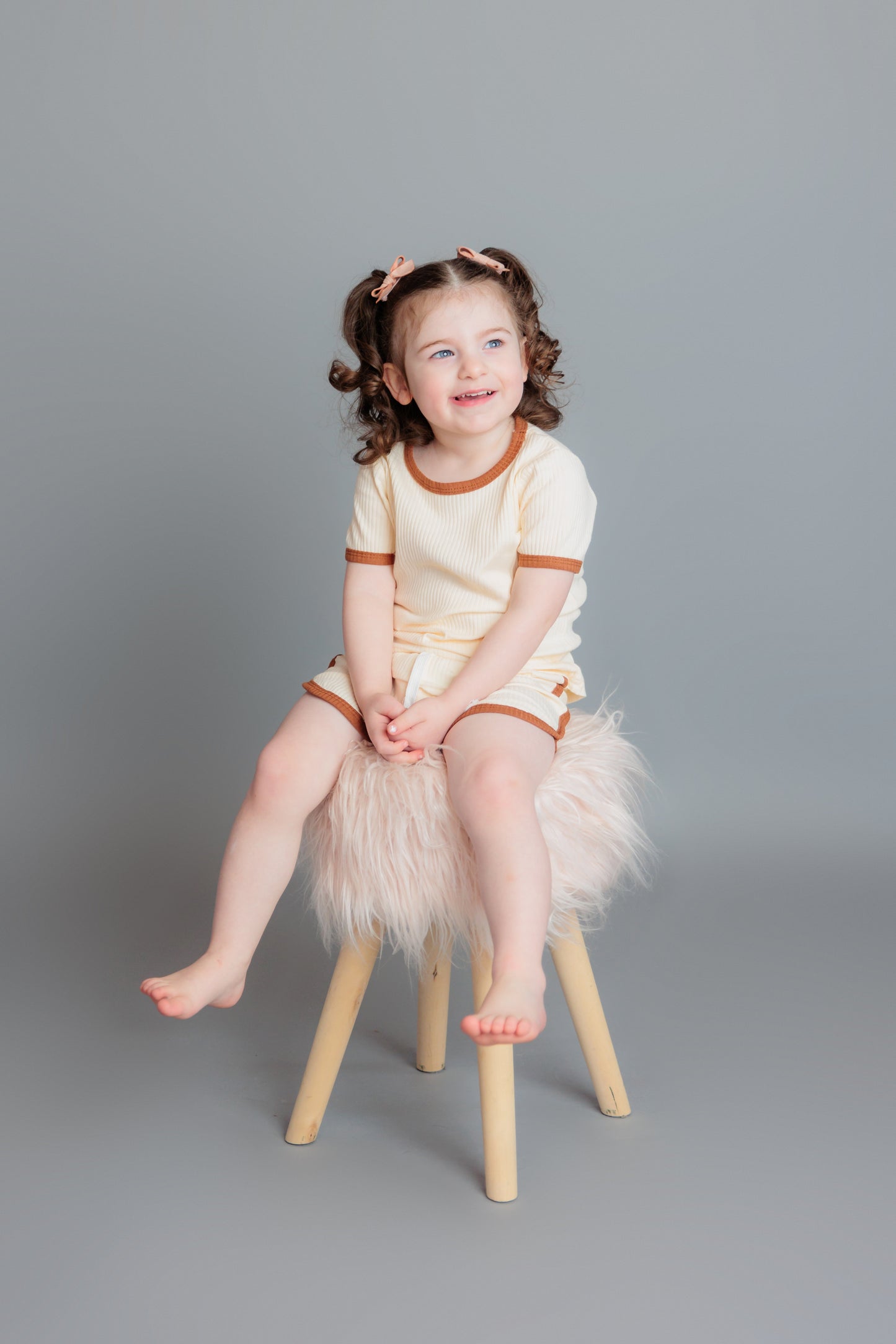 Unisex Summer Ribbed Two Piece Outfit Set💛 by The Honey and Bro Co. - Back View