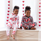 I Heart You Organic Cotton Two-piece Pajamas | Valentine's Hearts by Burt's Bees Baby - Lifestyle View