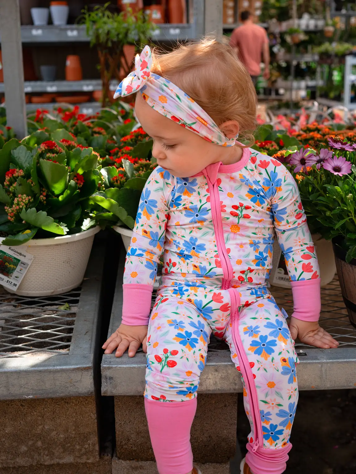 Ladybug Floral Bamboo Zippy Pajamas - Lifestyle