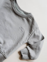 Stone Gray Relaxed Sweatshirt by The Honey and Bro Co. - Lifestyle View
