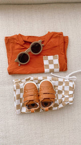 Checked Out Short Set by The Honey and Bro Co. - Detail View