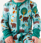 Woody Woodland Bamboo Pajamas | Baby Sleeper by The Honey and Bro Co. - Detail View
