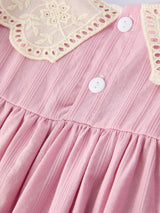 Purple Lace Collar Sister Set by Rylee Faith Designs - Side View - Baby Girl Clothing