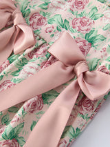 Vintage Rose Baby Girls Romper by Rylee Faith Designs - Lifestyle View - Floral Baby Clothing with Headband