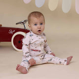 Vintage Cars organic SnuggleSoft fabric texture detail