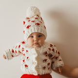 Bitty Blooms Holiday Beanie Hat by Huggalugs - Detail View