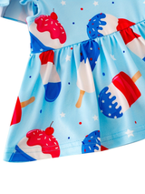 Independence Day Baby Ice Cream Plaid Print Set by The Honey and Bro Co. - Size Chart