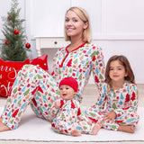 Merry Christmas Bamboo Baby Zippy Matching Family Romper by Tesa Babe - Detail View