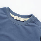 The Marley Organic Bubble Romper | Cornflower - Detail View - Mimi & Me Organic Baby Clothing