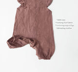 Jennifer Linen Jumper with Bow | Plum by The Honey and Bro Co. - Back View