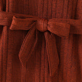 Toddler Solid Color Flutter Sleeve Dress by The Honey and Bro Co. - Back View