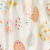 Floral Easter Eggs Tunic & Pants Set | Organic Cotton Baby by The Honey and Bro Co. - Back View