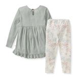 Snowflake Flurries Organic Tunic & Pants Set by The Honey and Bro Co. - Back View