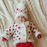 Bitty Blooms Holiday Beanie Hat by Huggalugs - Side View
