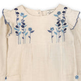 Atrani Embroidered Baby Romper - Headband Detail