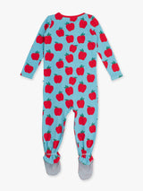 Softsnooze™ Blue Apple Of My Eye Footed Pajamas by The Honey and Bro Co. - Back View