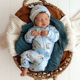 Taking Flight Organic Snugglesuit Convertible Romper - Flight Print Detail