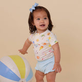 Beach Fun organic bodysuit neckline detail
