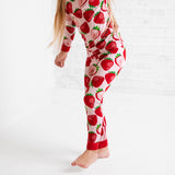 Berry Sweet Strawberry Pajamas - Fabric Close-Up