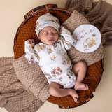 Diggers & Tractors Organic Knotted Beanie by Snuggle Hunny - Side View