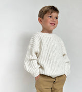 KIDS CHUNKY KNIT BRAIDED SWEATER by OLIVE & CRADLE - Back View - Easter Baby Clothing