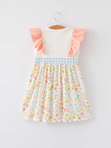 Easter Bunny Embroidery Girls Dress by Rylee Faith Designs - Back View - Easter Baby Clothing