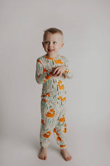 Dinosaur Modal Toddler Two-Piece Pajama Set by Three Little Tots - View 11