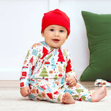 Merry Christmas Bamboo Baby Zippy Matching Family Romper by Tesa Babe - Front View