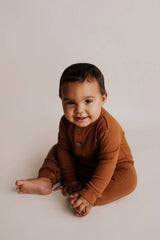 Baby Ribbed Playsuit with Pockets - View 10