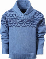 Cozy Pullover Knitted Sweater with Toggle Button Clo... - Front View