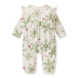 Holiday Snowflakes Baby Girl Jumpsuit by The Honey and Bro Co. - Lifestyle View