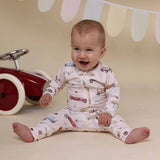 Vintage Cars snugglesuit two-way zipper detail