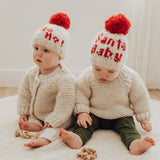 Ho Ho Ho! Hand Knit Beanie Hat by The Honey and Bro Co. - Back View