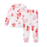 I Heart You Organic Cotton Valentine's Pajamas by The Honey and Bro Co. - Detail View