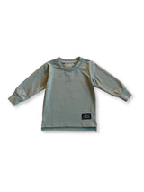 Long Sleeve Tee | Gray Olive by The Honey and Bro Co. - Front View
