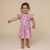 Blossom Floral Organic Cotton Short Sleeve Dress - Collection Display