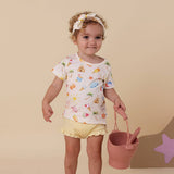 Toddler wearing Beach Fun organic cotton t-shirt