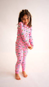 Sunny Bunnies Bamboo Two-Piece Pajama Set by Joan's - Back View - Easter Baby Clothing