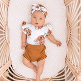 Rosebud Organic Cotton Frill Bodysuit - Frill Sleeve Detail