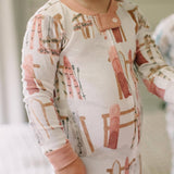 Sunrise Slopes Organic Cotton Two-Piece Pajamas by The Honey and Bro Co. - Back View