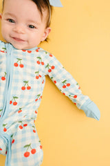 Cherry Picnic Bamboo Footed Sleeper Pajamas - Packaging