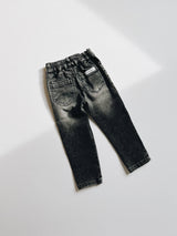 Stretch Denim Pants | Faded Black by The Honey and Bro Co. - Back View