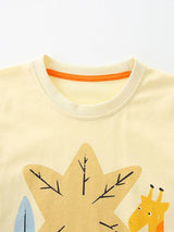 Boys knit cotton t-shirt and shorts set with cartoon print - view 4 for toddlers 2Y-5Y