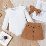 Baby Ruffled Cable Knit Set - Styled View