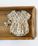 Violetta Floral Romper 6-12M - Front View