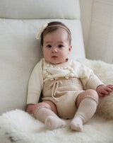 Cream Heart Romper - Back View