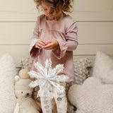 Little Button Organic Tunic & Pants Set by The Honey and Bro Co. - Detail View